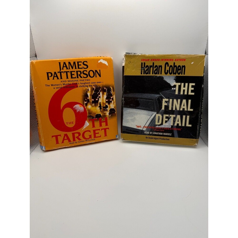 4 Audiobook CD Lot James Patterson Harlan Coben David Baldacci Mystery Thrillers